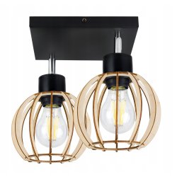 LAMPA WISZĄCA plafon żyrandol sufitowa LOFT Drewno