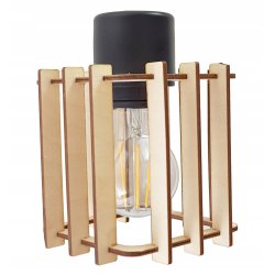 LAMPA sufitowa żyrandol regulowany LOFT drewno 4