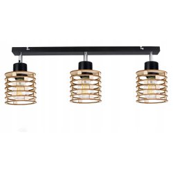 LAMPA PLAFON żyrandol ruch sufit SPRĘŻYNA Drewno