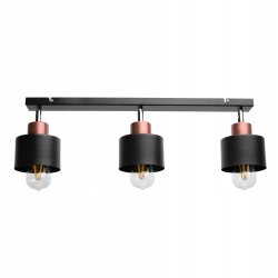LAMPA PLAFON ŻYRANDOL regulowana BELKA KUBEK Miedź
