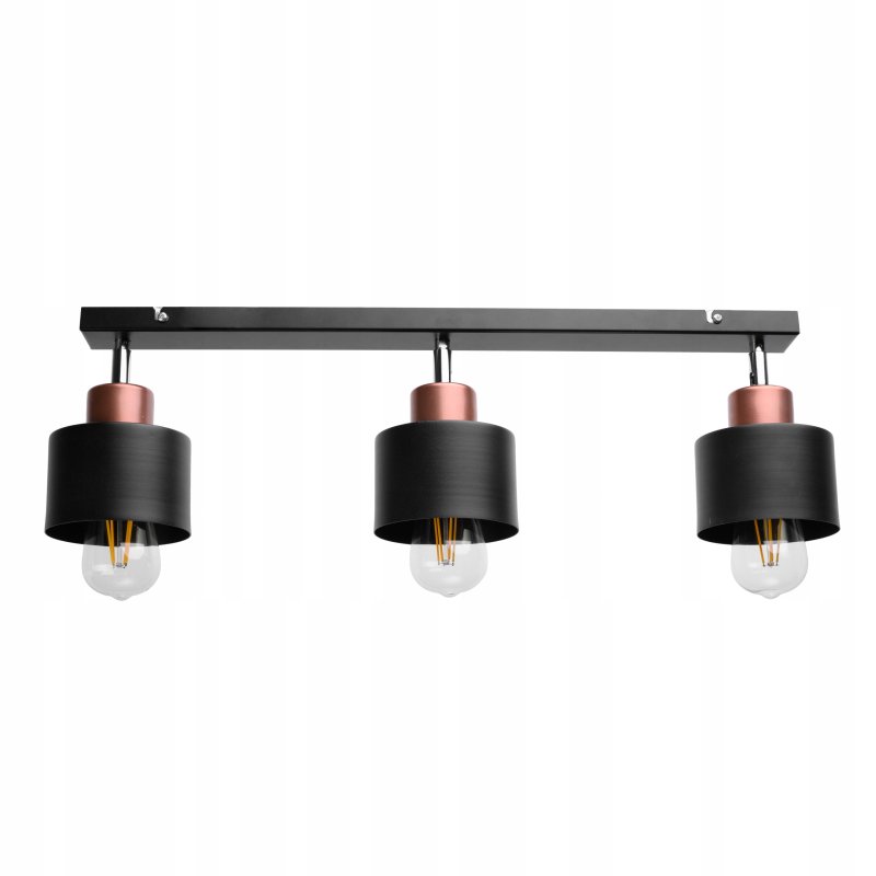 LAMPA PLAFON ŻYRANDOL regulowana BELKA KUBEK Miedź