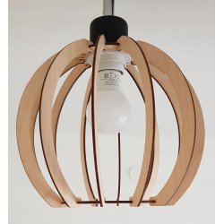 LAMPA plafon ruchomy żyrandol sufitowa KULA Drewno