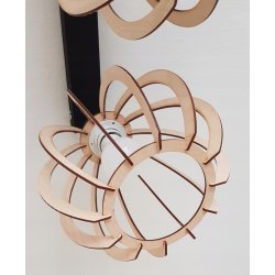 LAMPA plafon ruchomy żyrandol sufitowa KULA Drewno