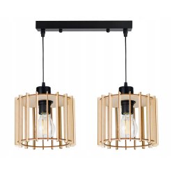 LAMPA WISZĄCA ZWIS żyrandol sufitowa LOFT Drewno 2
