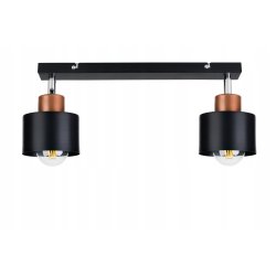 LAMPA PLAFON ŻYRANDOL regulowana BELKA KUBEK Miedź