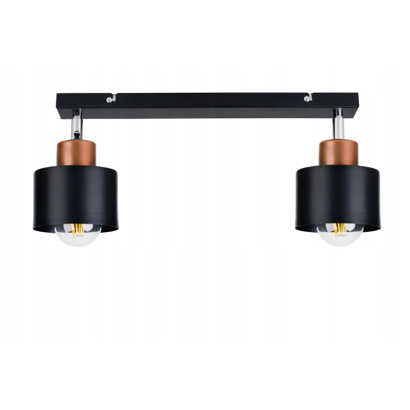 LAMPA PLAFON ŻYRANDOL regulowana BELKA KUBEK Miedź
