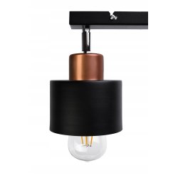 LAMPA PLAFON ŻYRANDOL regulowana BELKA KUBEK Miedź