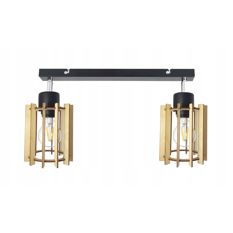 LAMPA WISZĄCA plafon żyrandol sufitowa LOFT Drewno