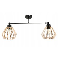LAMPA sufitowa żyrandol regulowany LOFT E27 Drewno