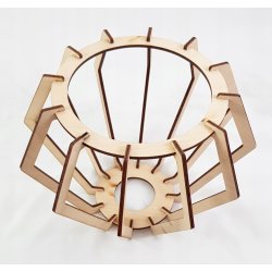 LAMPA sufitowa żyrandol regulowany LOFT E27 Drewno