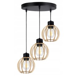 LAMPA WISZĄCA ZWIS żyrandol sufitowa LOFT Drewno 3