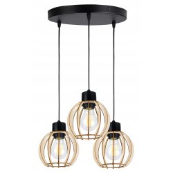 LAMPA WISZĄCA ZWIS żyrandol sufitowa LOFT Drewno 3