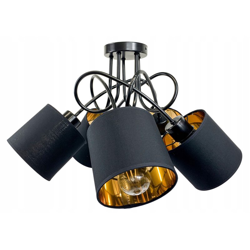 Lampa SUFITOWA żyrandol WISZĄCA LOFT abażur na E27