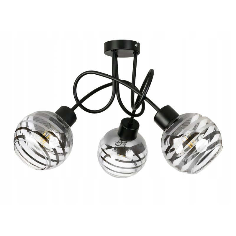 Lampa SUFITOWA żyrandol wisząca LOFT plafon szkło