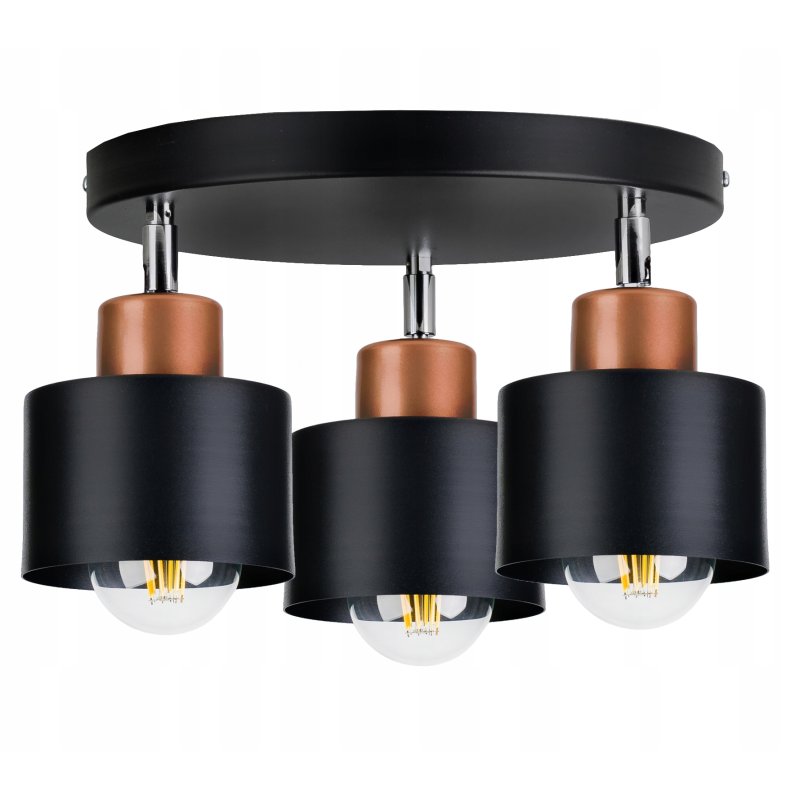 LAMPA sufit PLAFON ŻYRANDOL regulowany loft KUBEK