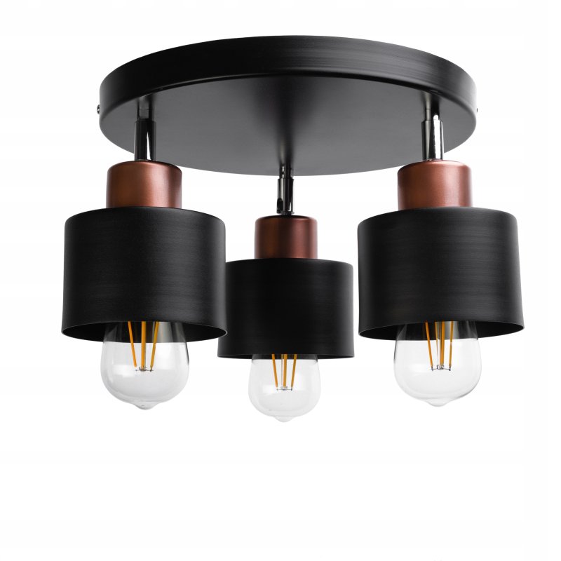 LAMPA sufit PLAFON ŻYRANDOL regulowany loft KUBEK