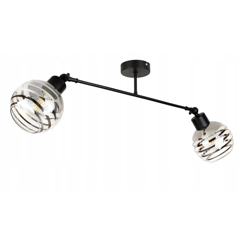 LAMPA sufitowa żyrandol regulowany LOFT E27 Szkło