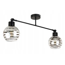 LAMPA sufitowa żyrandol regulowany LOFT E27 Szkło