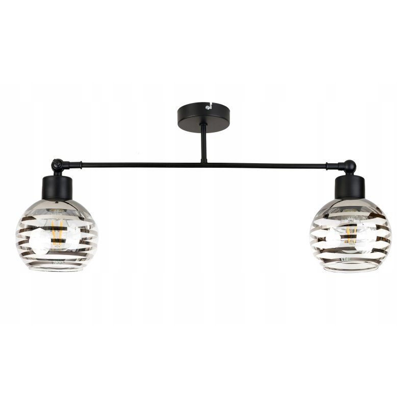 LAMPA sufitowa żyrandol regulowany LOFT E27 Szkło