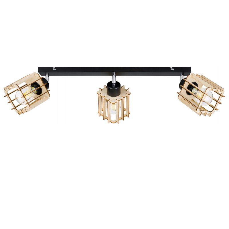 LAMPA WISZĄCA plafon żyrandol sufitowa LOFT Drewno