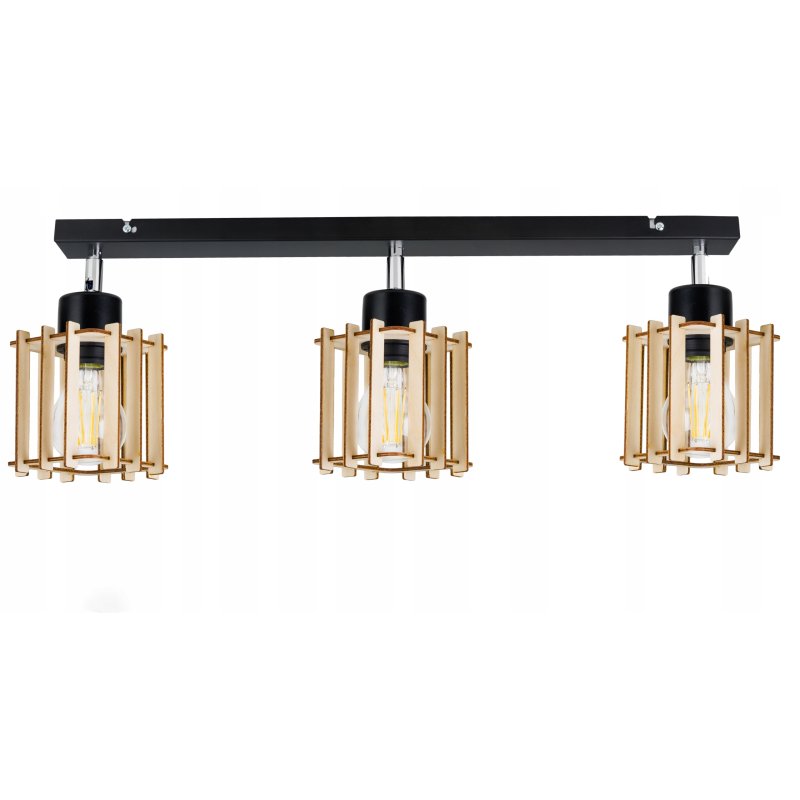 LAMPA WISZĄCA plafon żyrandol sufitowa LOFT Drewno