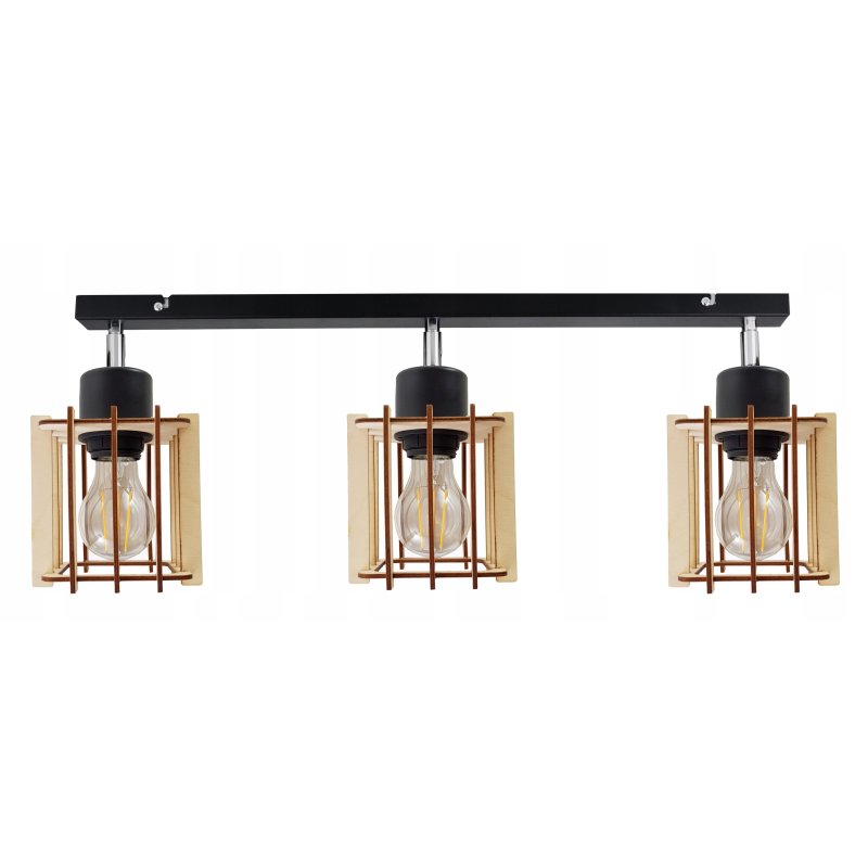 LAMPA WISZĄCA plafon żyrandol sufitowa LOFT Drewno