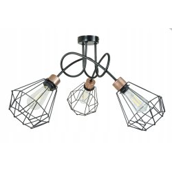 Lampa SUFITOWA żyrandol WISZĄCA LOFT drut BRYLANT
