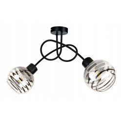 Lampa SUFITOWA żyrandol WISZĄCA LOFT szkło na E27