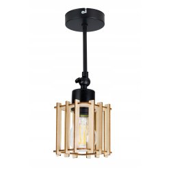 LAMPA żyrandol regulowany loft sufit KOSTKA Drewno