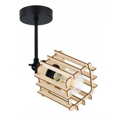 LAMPA żyrandol regulowany loft sufit KOSTKA Drewno
