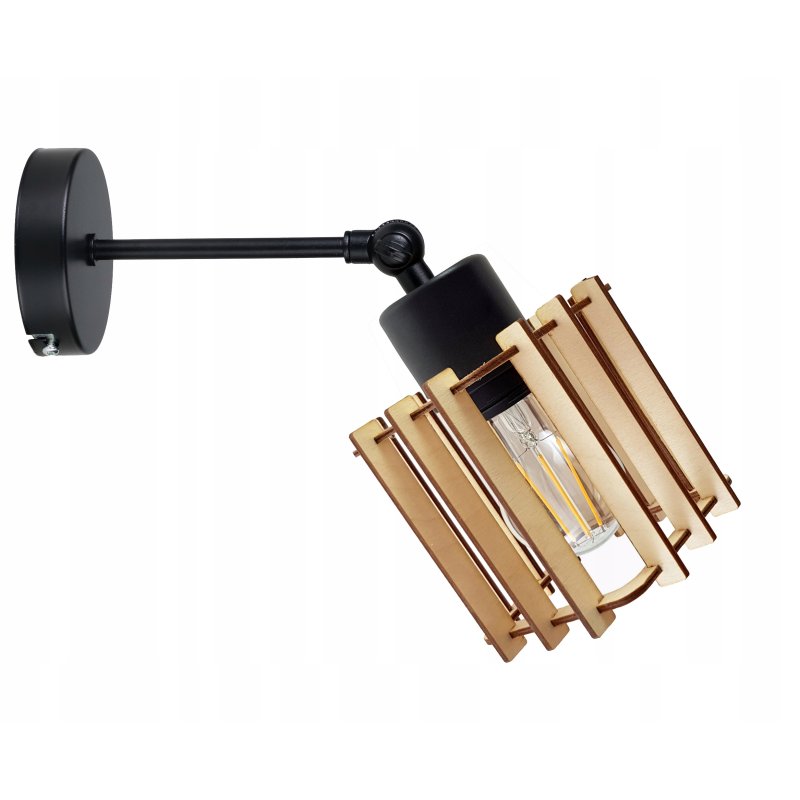 LAMPA żyrandol regulowany loft sufit KOSTKA Drewno