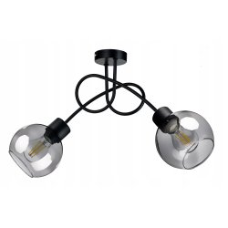 Lampa SUFITOWA żyrandol WISZĄCA LOFT szkło na E27