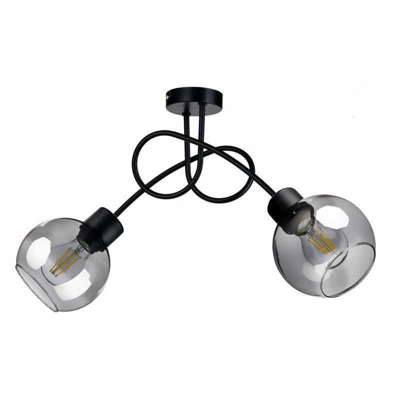 Lampa SUFITOWA żyrandol WISZĄCA LOFT szkło na E27