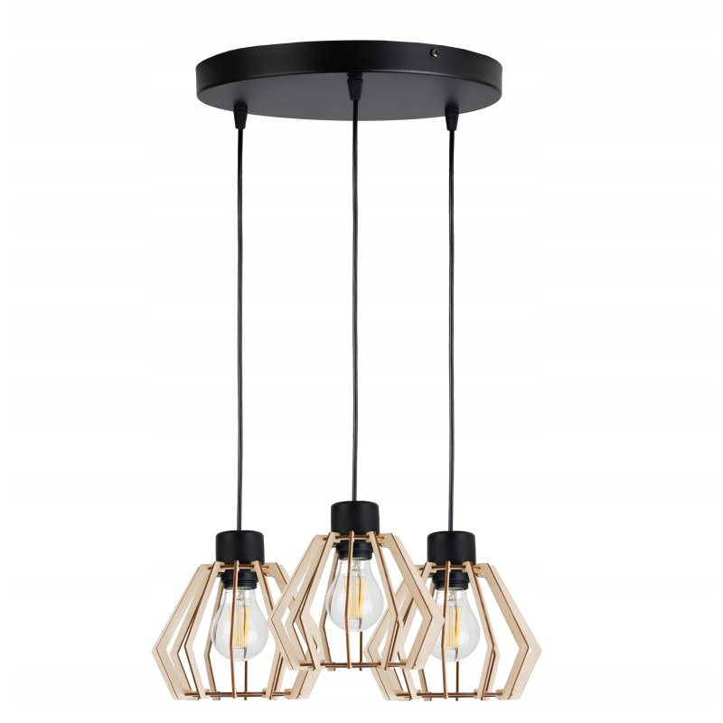 LAMPA WISZĄCA ZWIS żyrandol sufiowa BRYLANT Drewno