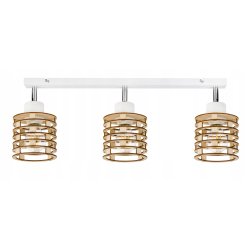 LAMPA PLAFON żyrandol ruch sufit SPRĘŻYNA Drewno 3
