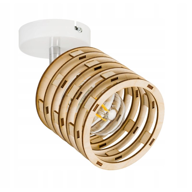 LAMPA KINKIET żyrandol ruch loft SPRĘŻYNA Drewno