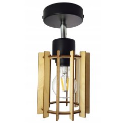 LAMPA żyrandol regulowany loft sufit WALEC Drewno
