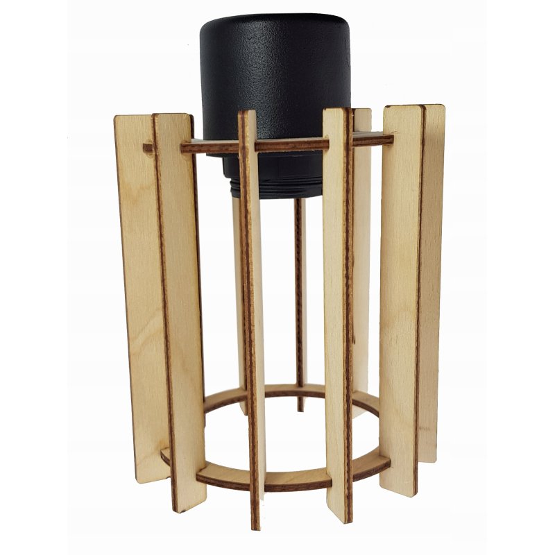 LAMPA żyrandol regulowany loft sufit WALEC Drewno