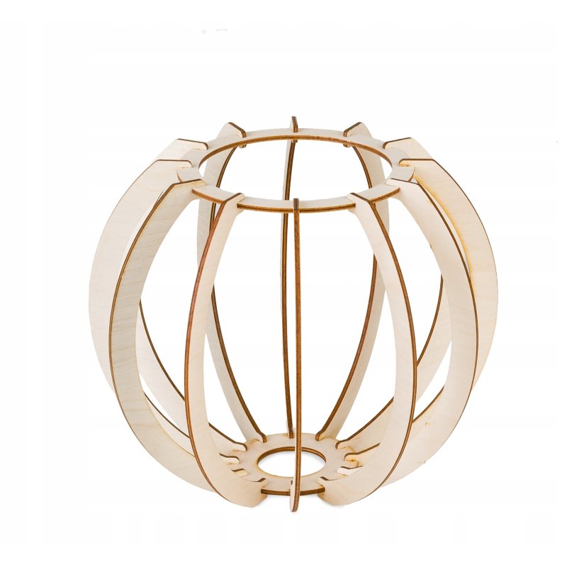 LAMPA wisząca żyrandol ruchomy loft KULA drewno 1