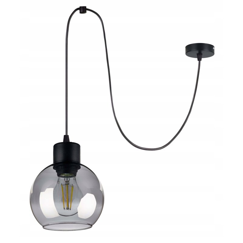 LAMPA sufitowa wisząca ZWIS Loft E27 PAJĄK SZKŁO