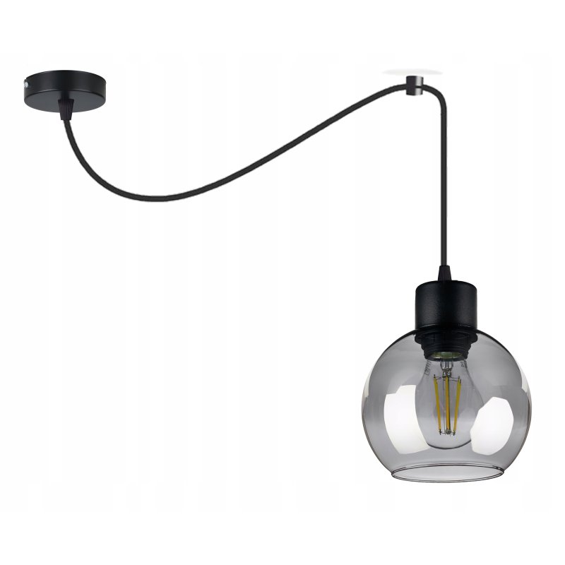 LAMPA sufitowa wisząca ZWIS Loft E27 PAJĄK SZKŁO