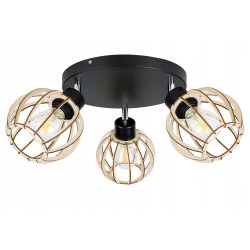 LAMPA WISZĄCA plafon żyrandol sufitowa LOFT Drewno