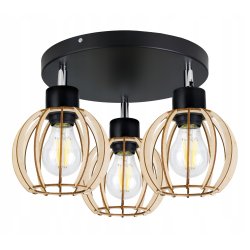 LAMPA WISZĄCA plafon żyrandol sufitowa LOFT Drewno