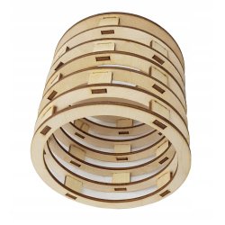 LAMPA PLAFON żyrandol ruch sufit SPRĘŻYNA Drewno