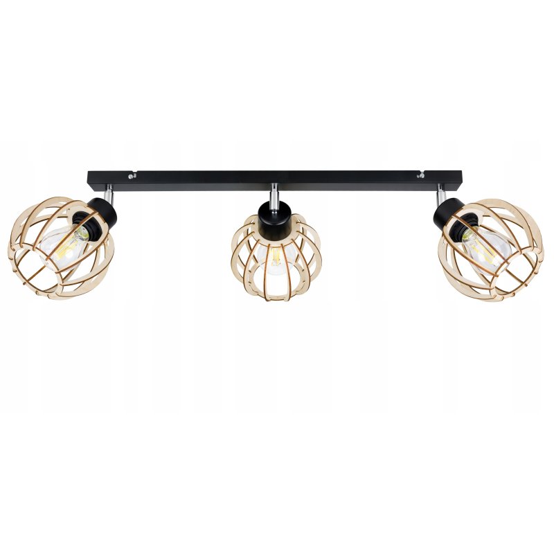 LAMPA WISZĄCA plafon żyrandol sufitowa LOFT Drewno