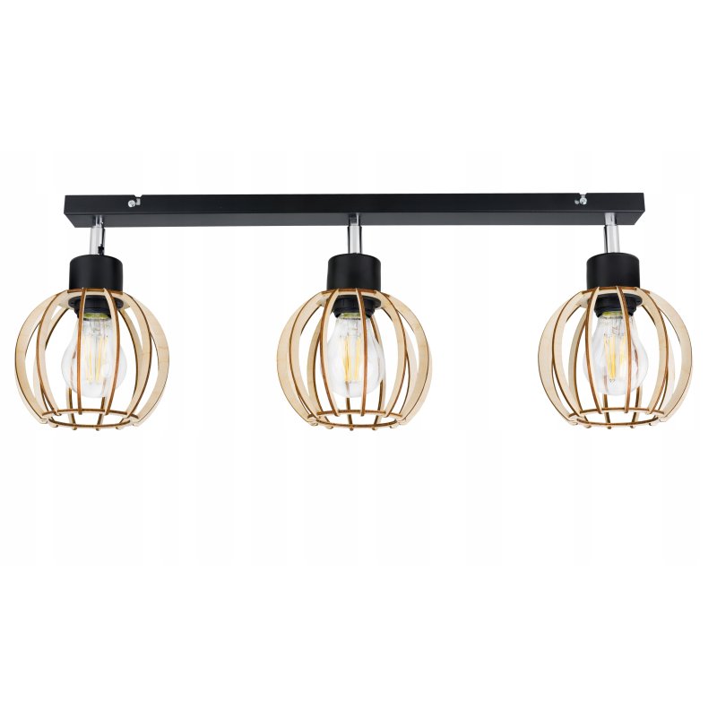 LAMPA WISZĄCA plafon żyrandol sufitowa LOFT Drewno