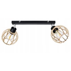 LAMPA WISZĄCA plafon żyrandol sufitowa LOFT Drewno