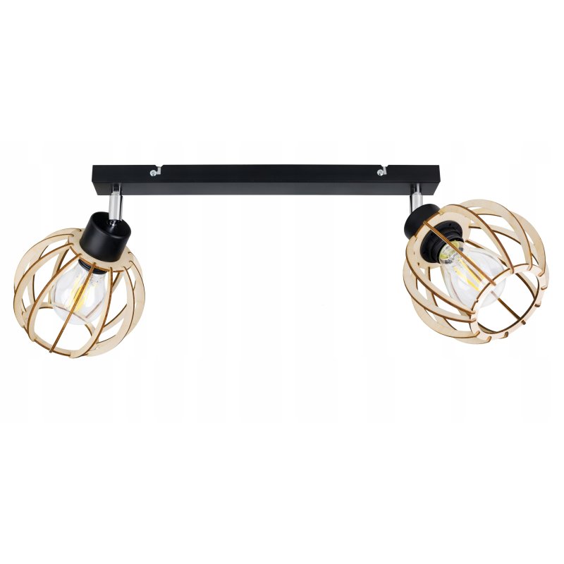 LAMPA WISZĄCA plafon żyrandol sufitowa LOFT Drewno