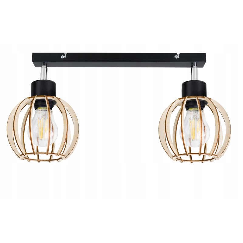 LAMPA WISZĄCA plafon żyrandol sufitowa LOFT Drewno