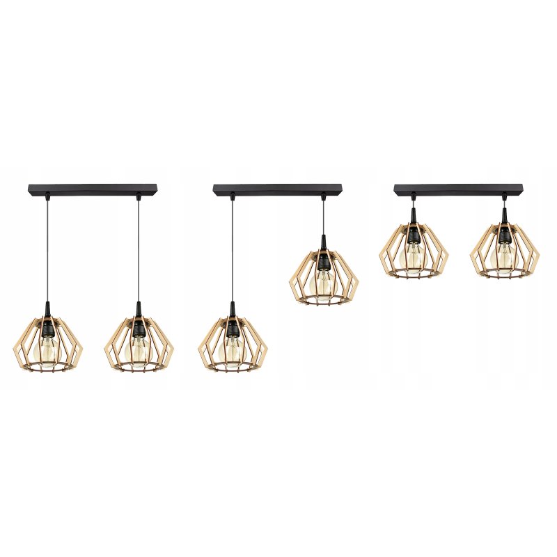 LAMPA WISZĄCA ZWIS żyrandol sufiowa BRYLANT Drewno